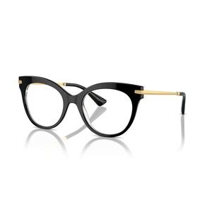 NWT Dolce & Gabbana 0DG3392-3299-50 Black Gold 50mm Eyeglasses